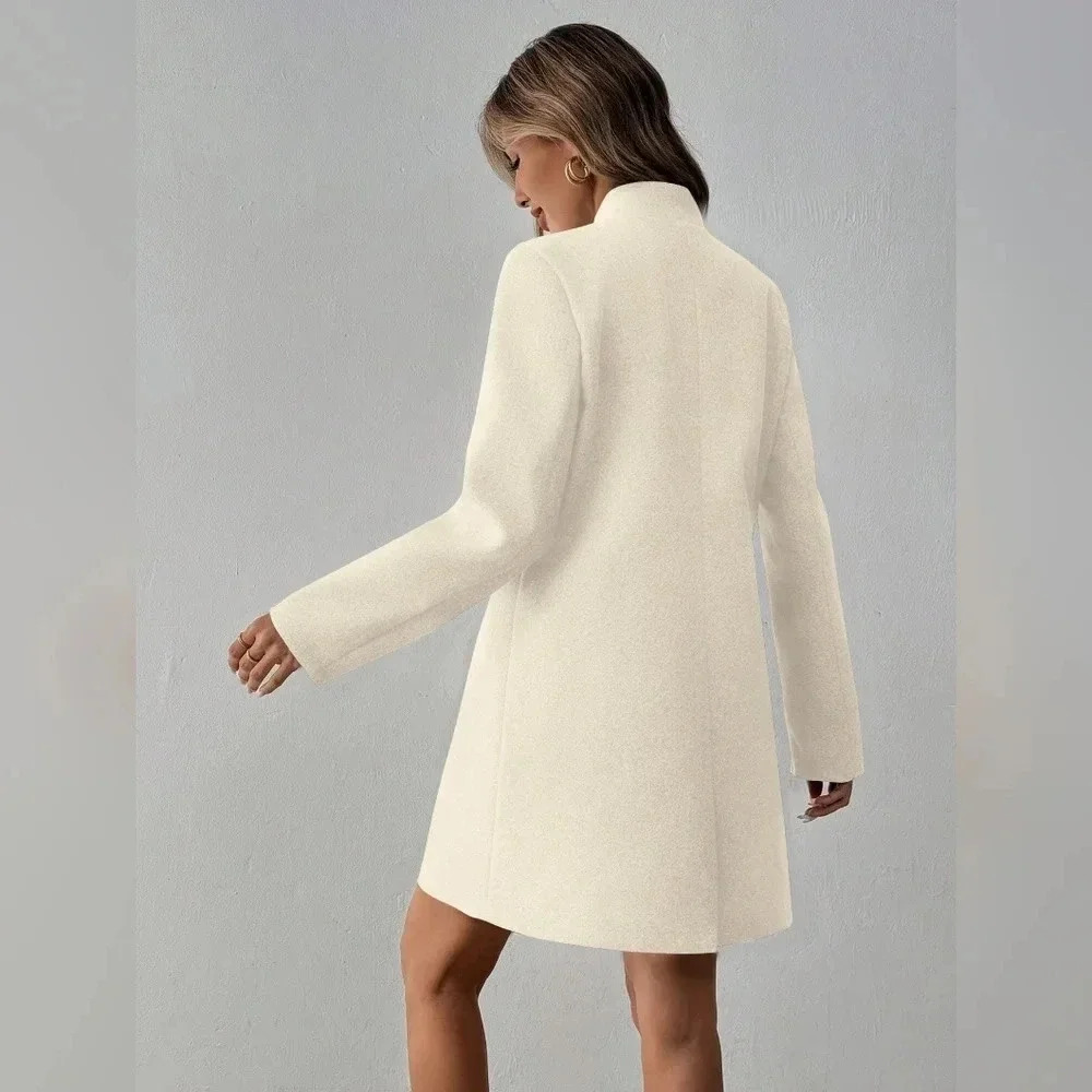 Single-Breasted Coat With Side Pockets - image 6